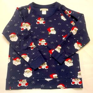 TBBC - Cassidy Comfy Crewneck in Dear Santa print -Nantucket Navy￼